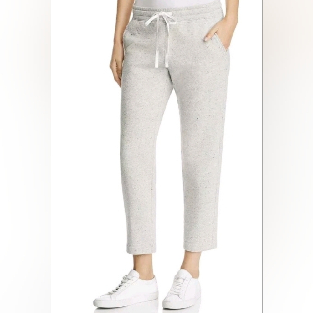 TOMMY BAHAMA Sparkling Sans Cropped Sweatpants Fossil Gray Gold Threading Sz XL